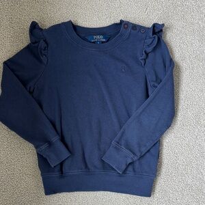 Polo by Ralph Lauren Kids Dark Blue Ruffle Sweater